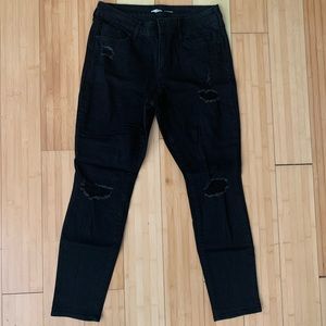Black Distressed Jeans - Old Navy